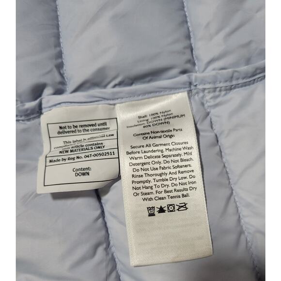 Eddie Bauer Women's EB650 Hooded Down Puffer Jacket Powder Blue XL - Picture 3 of 9